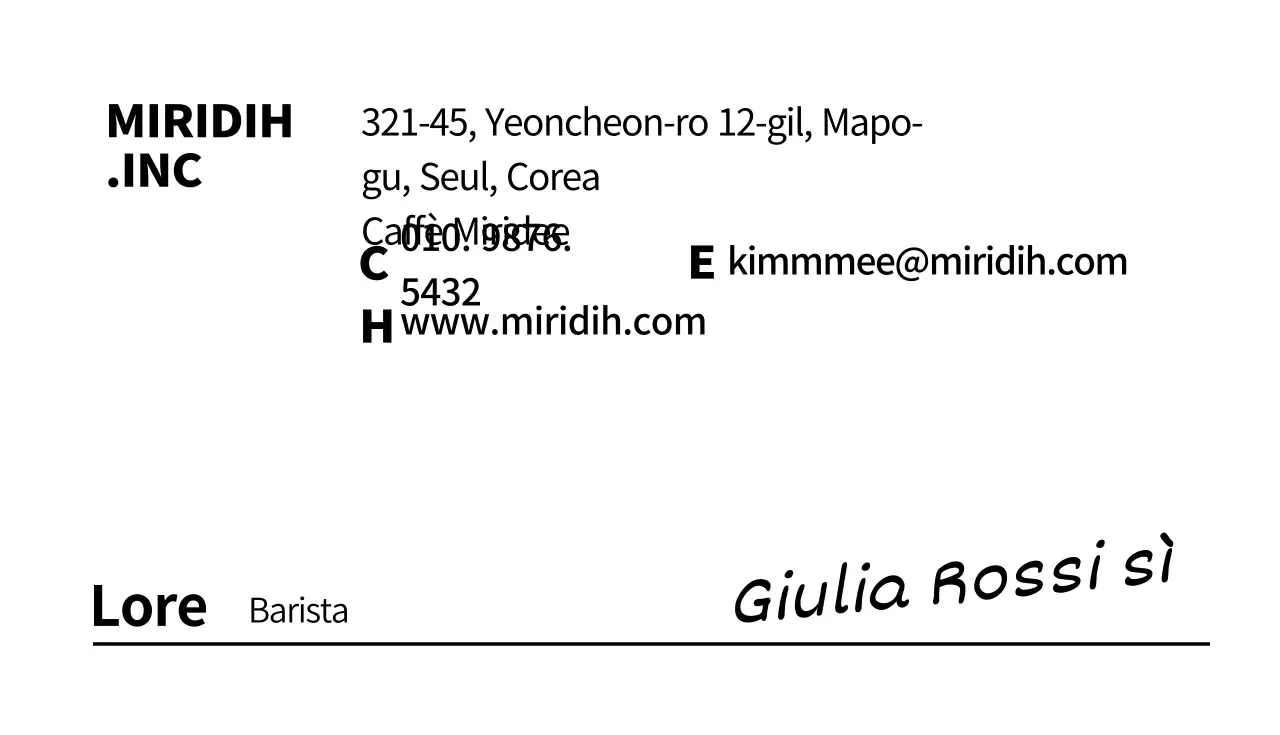 Biglietti da visita per caffè