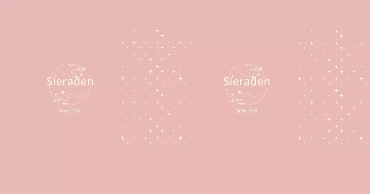 Roze geïllustreerde sieraden met strakke lijnen