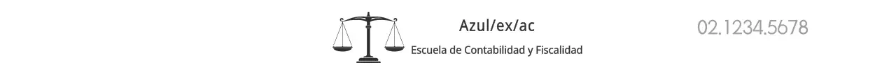 Estilo sencillo en blanco y negro para información y promoción de la Escuela de Contabilidad y Fiscalidad