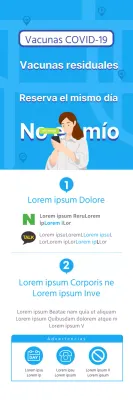 Citas para vacunas en el mismo día con un aspecto limpio y azul de confianza