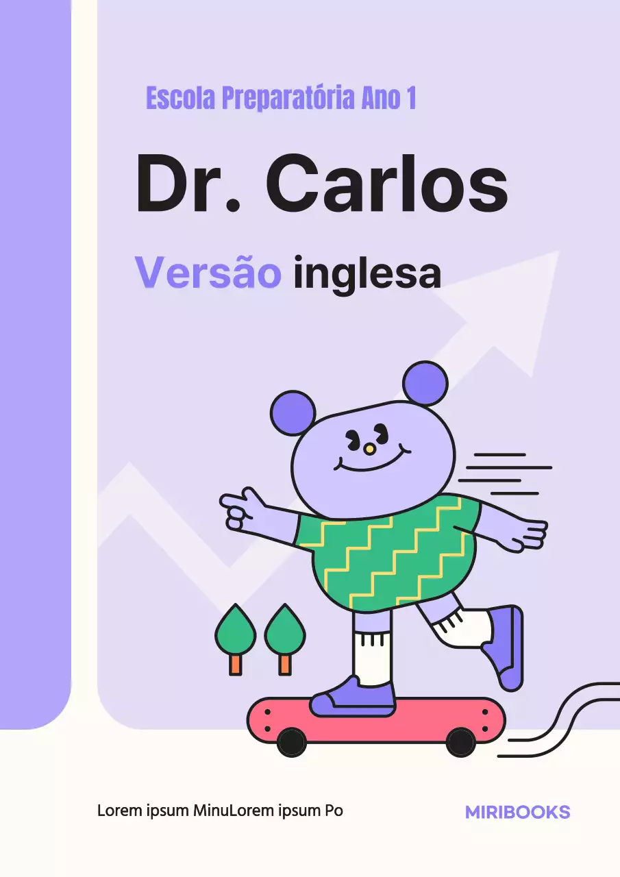 Conteúdo de formação com um toque de carácter simples em roxo