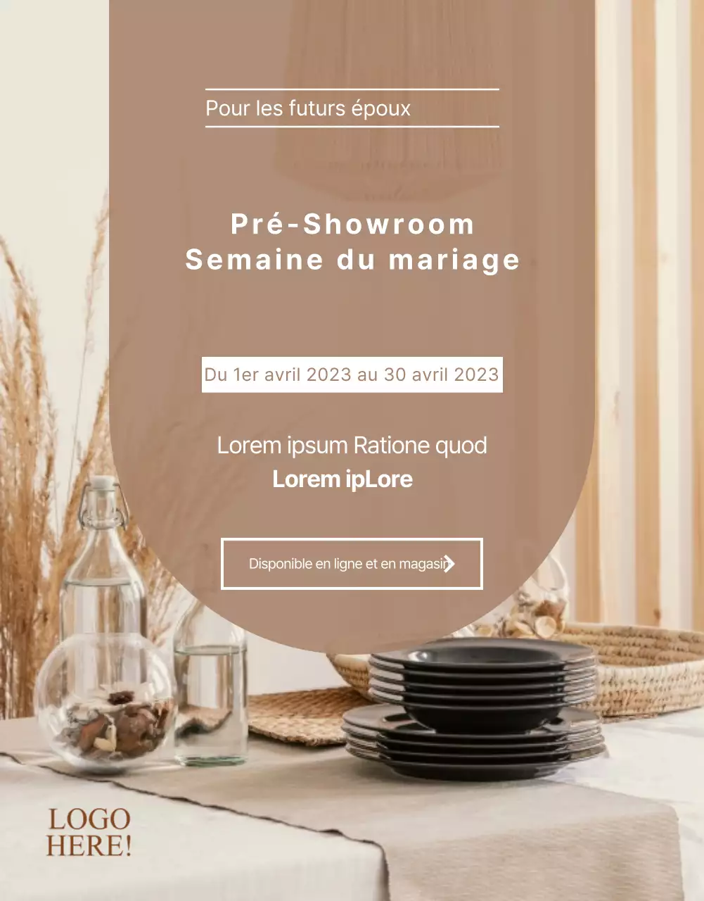 La semaine du mariage en beige