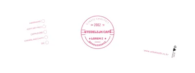 Wit Roze Nette Symbolen Café