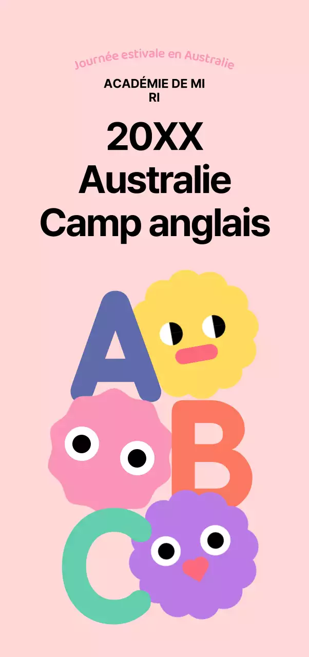 Promouvoir les camps d'anglais à l'étranger à l'aide d'illustrations mignonnes de personnages anglais