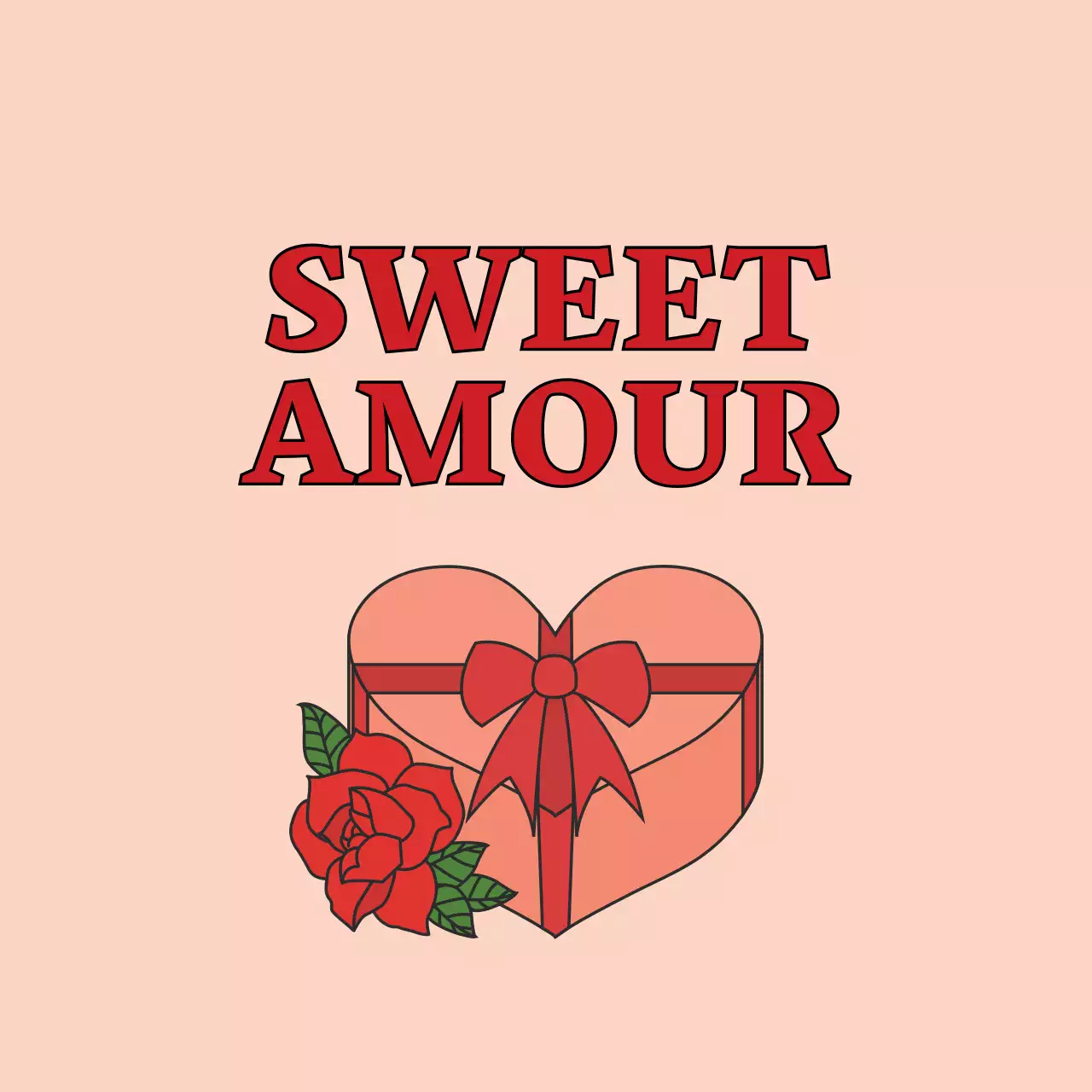 Illustration rose kitsch événement blanc jour étiquette