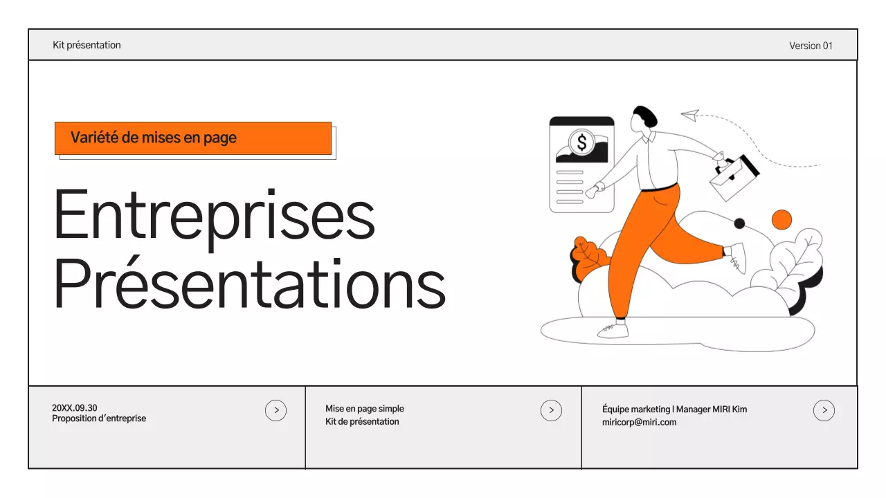 Rapports d'activité simples en orange
