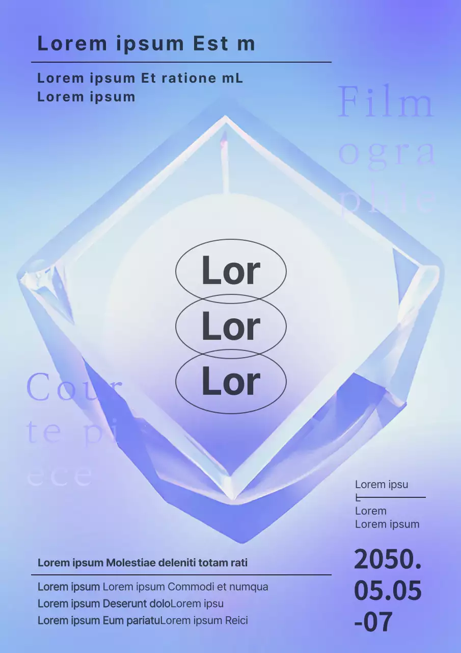 violet bleu dégradé artwork typographie cinematography