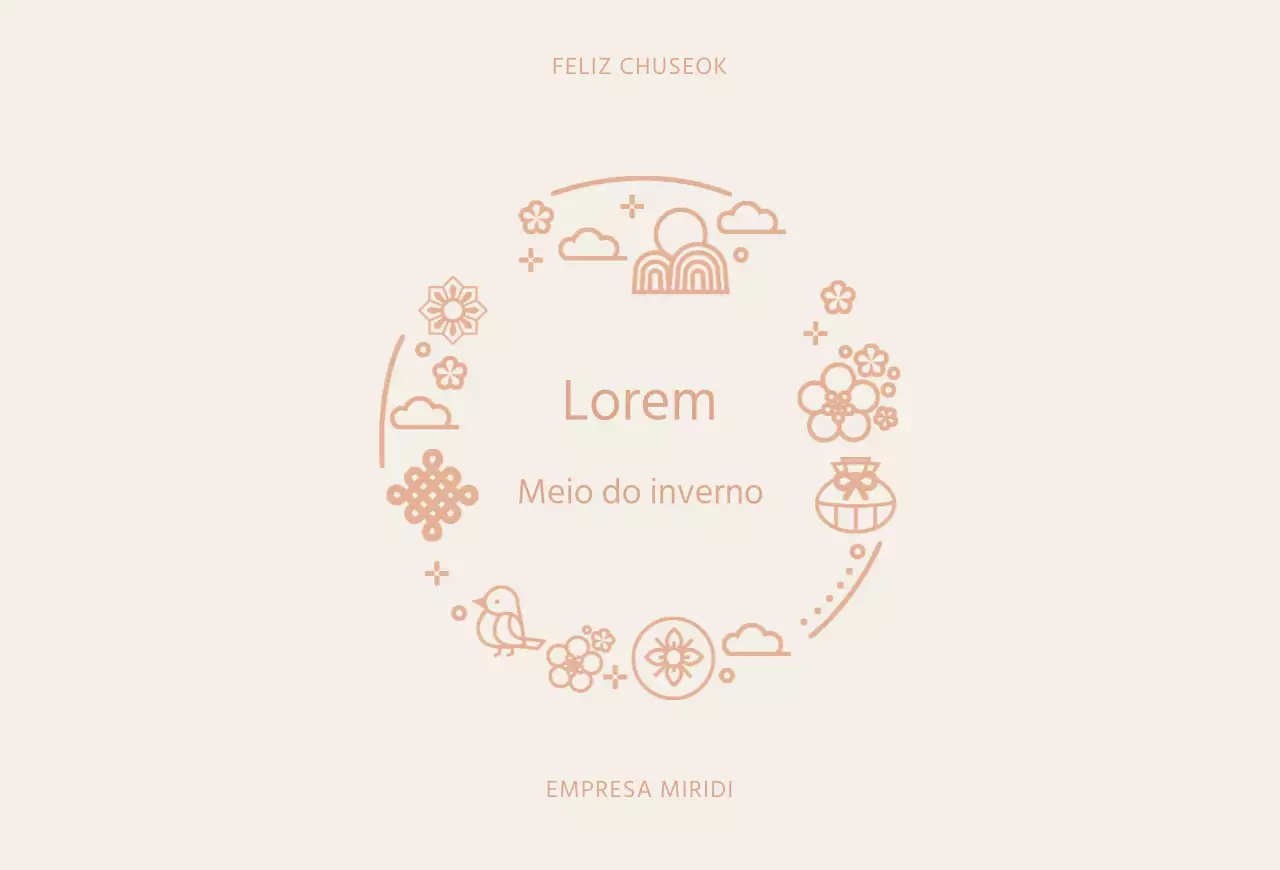 Postal Chuseok simples e moderno