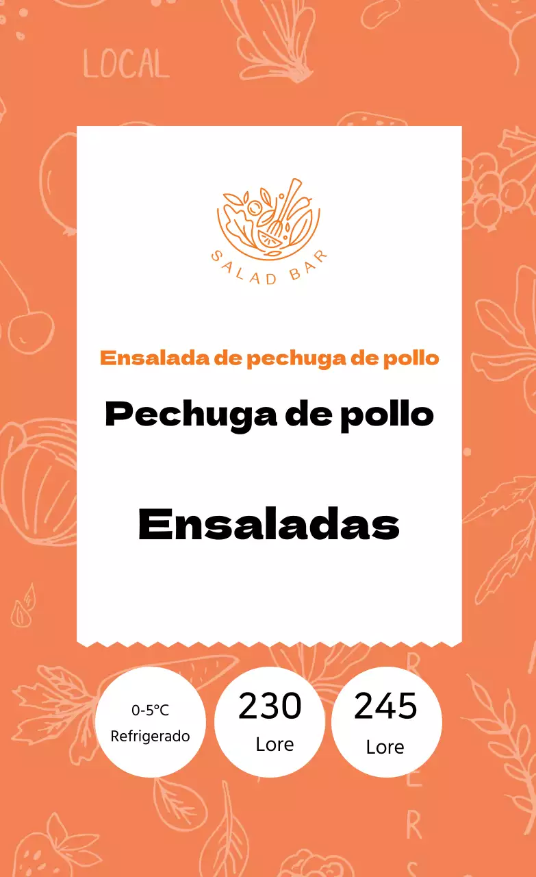 Ensalada de pechuga de pollo