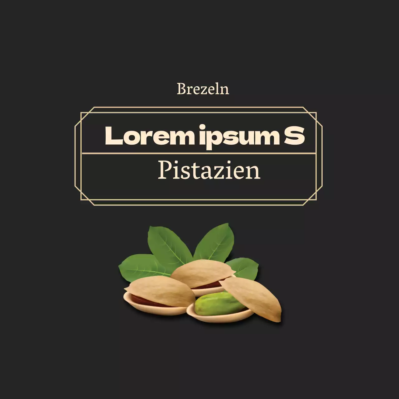 Schwarz Neat Frame Pistaziennüsse