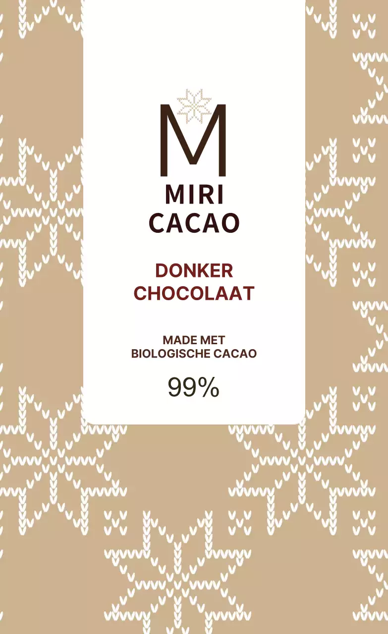 Beige verstuiverlabel met sneeuwvlokpatroon