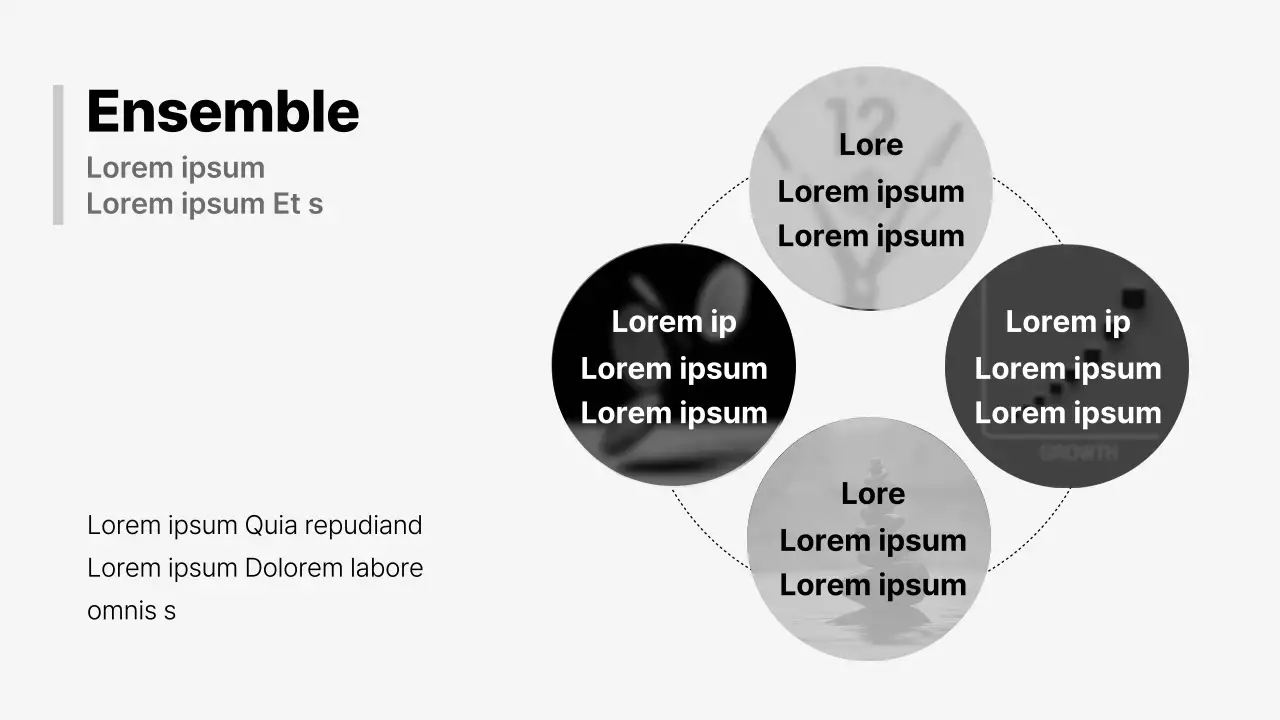 Une proposition commerciale moderne en noir et blanc