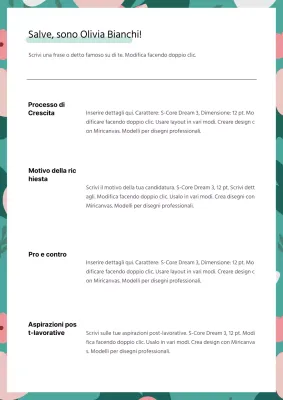 Lettera di presentazione pulita turchese