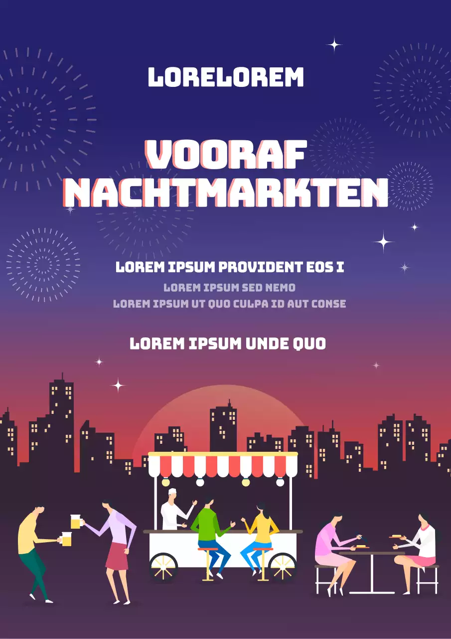 Evenementen met blauwe nachtlandschappen