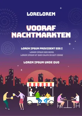 Evenementen met blauwe nachtlandschappen