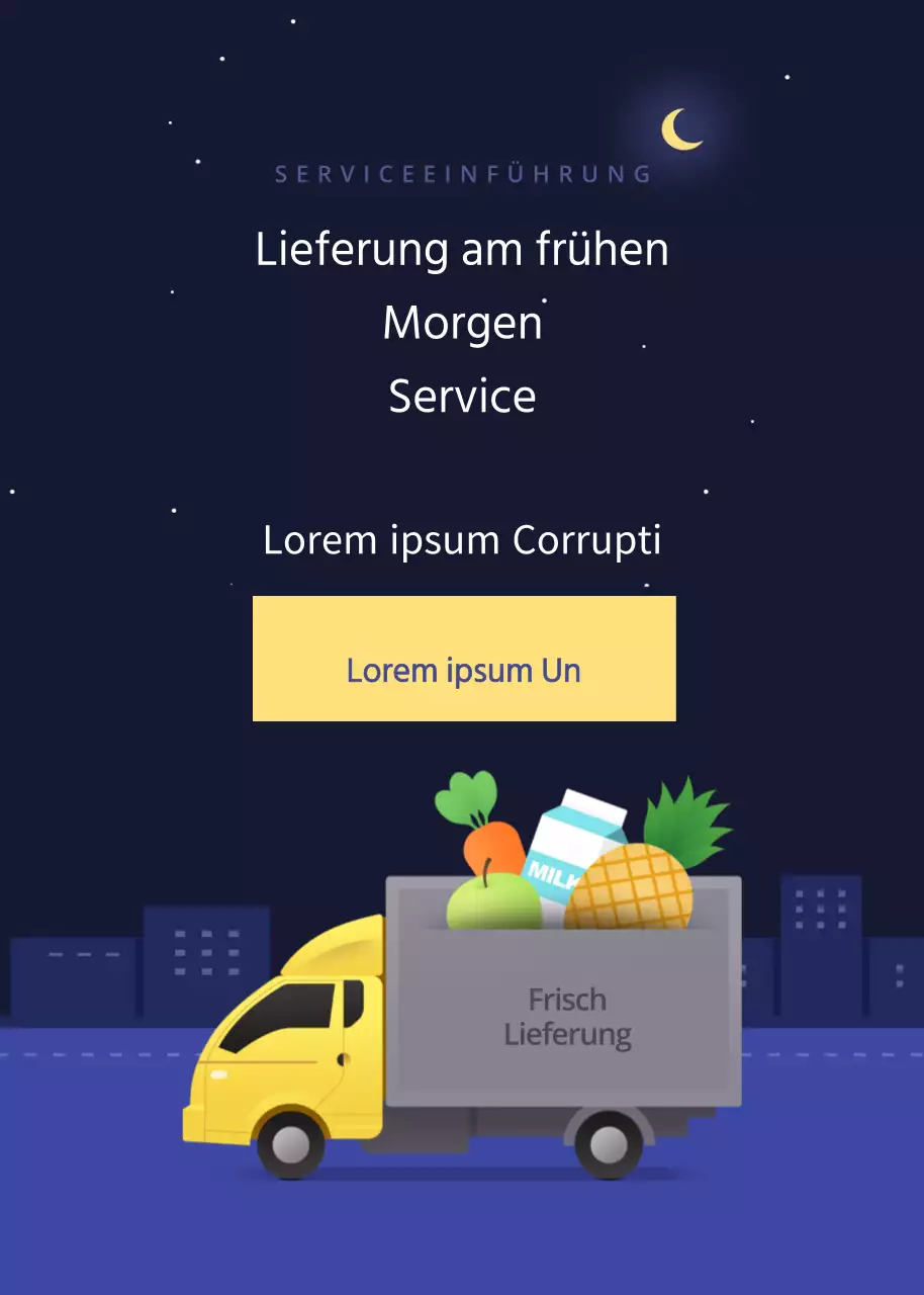 Zustelldienst am frühen Morgen