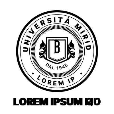Un logo pulito e stilizzato per l'Università Miridhi