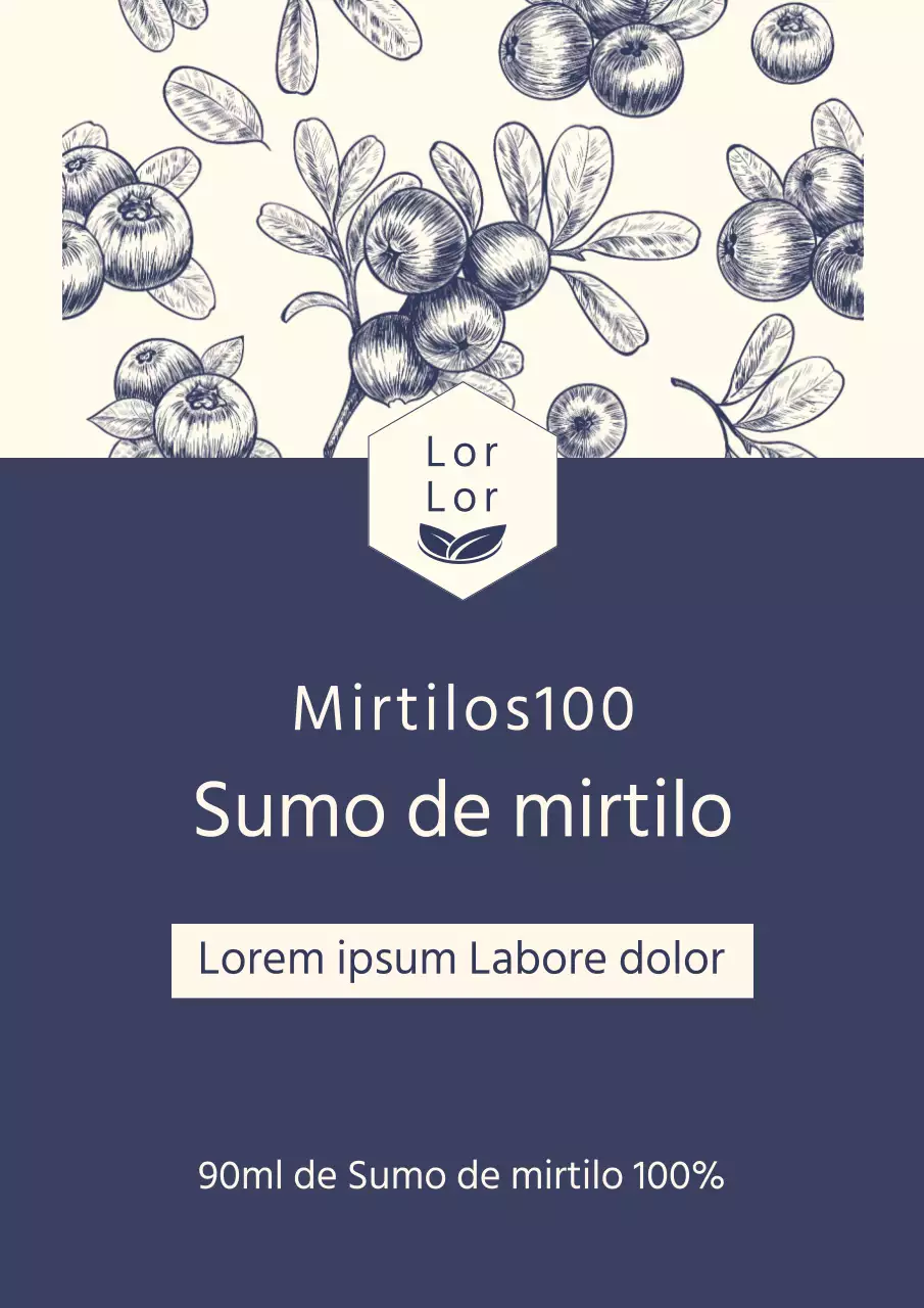 Promover a bebida de sumo de mirtilo saudável azul-marinho