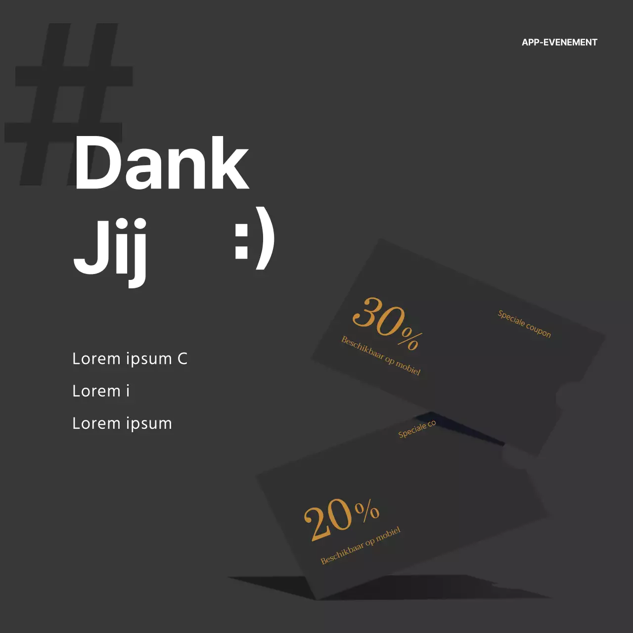 Zwart-wit uitgelichte coupon evenement banner