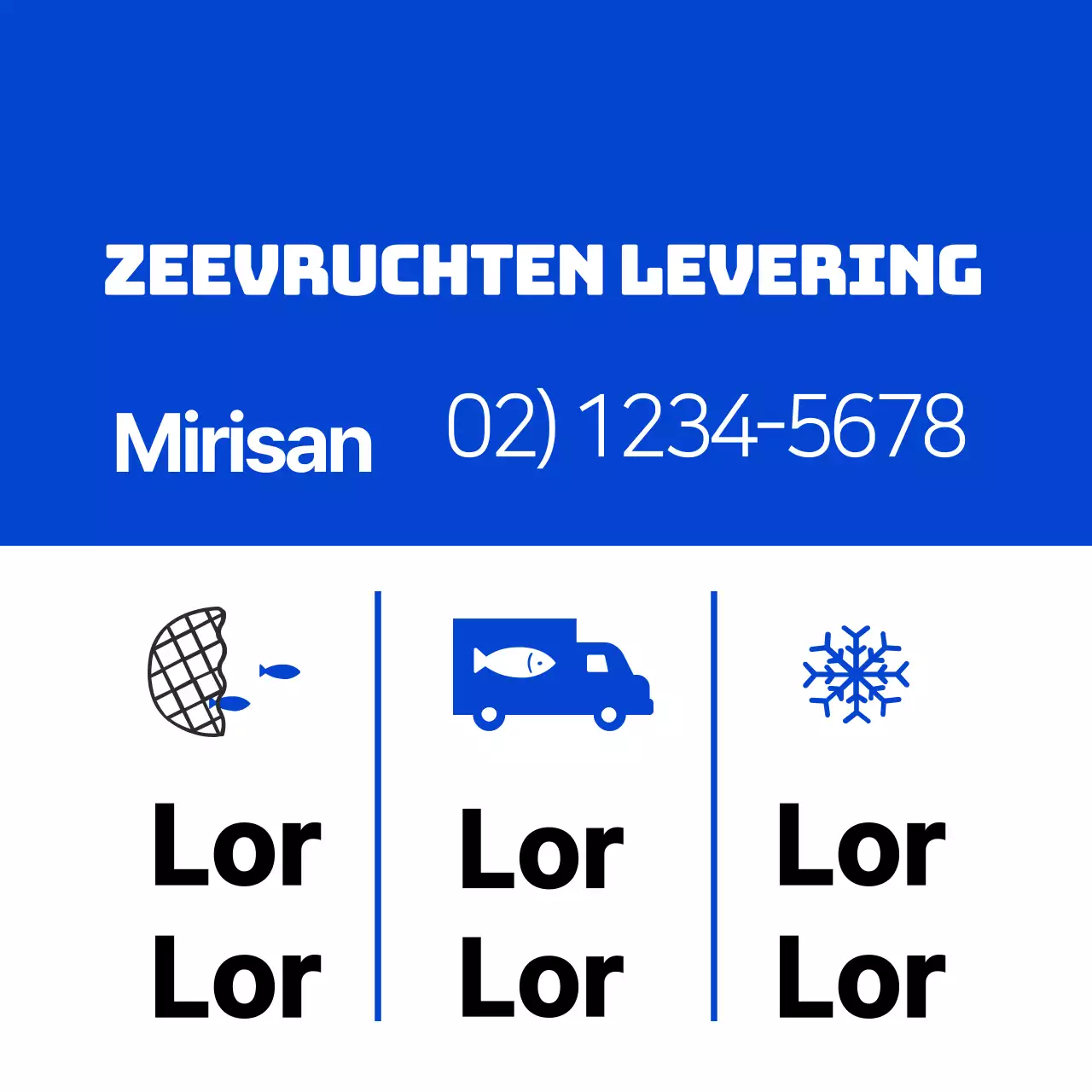 Levering van zeevruchten