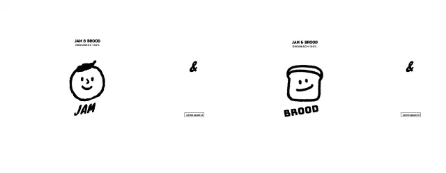 Promoot en informeer een dessert cafe logo met een schattig persoon en brood illustratie