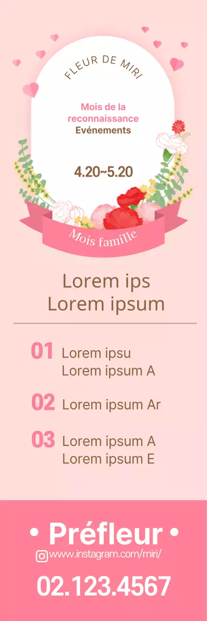 Bannière d'événement rose vif