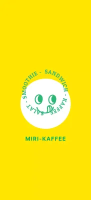 Bewerben Sie Ihr Café mit einem einfachen, stilisierten Logo mit gelbem und grünem Emblem