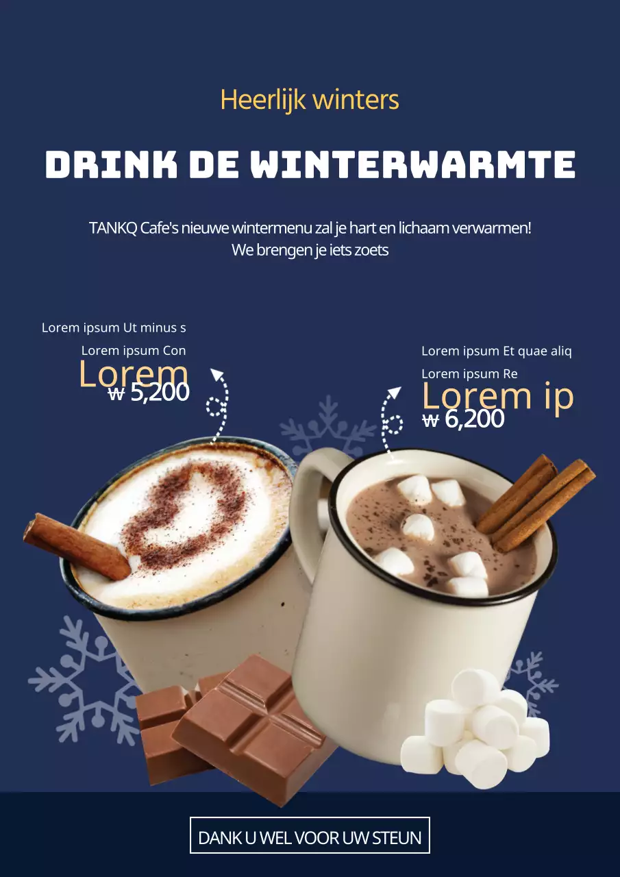 Maak kennis met ons wintercafé-menu