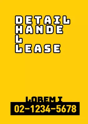 Een eenvoudig promotiestuk met gele en zwarte tekst