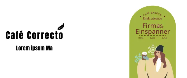 Taza ilustrada con café