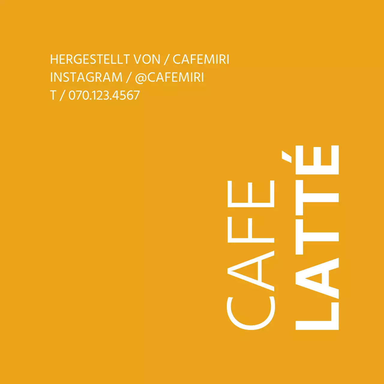 Gelb Einfacher Text Kaffee