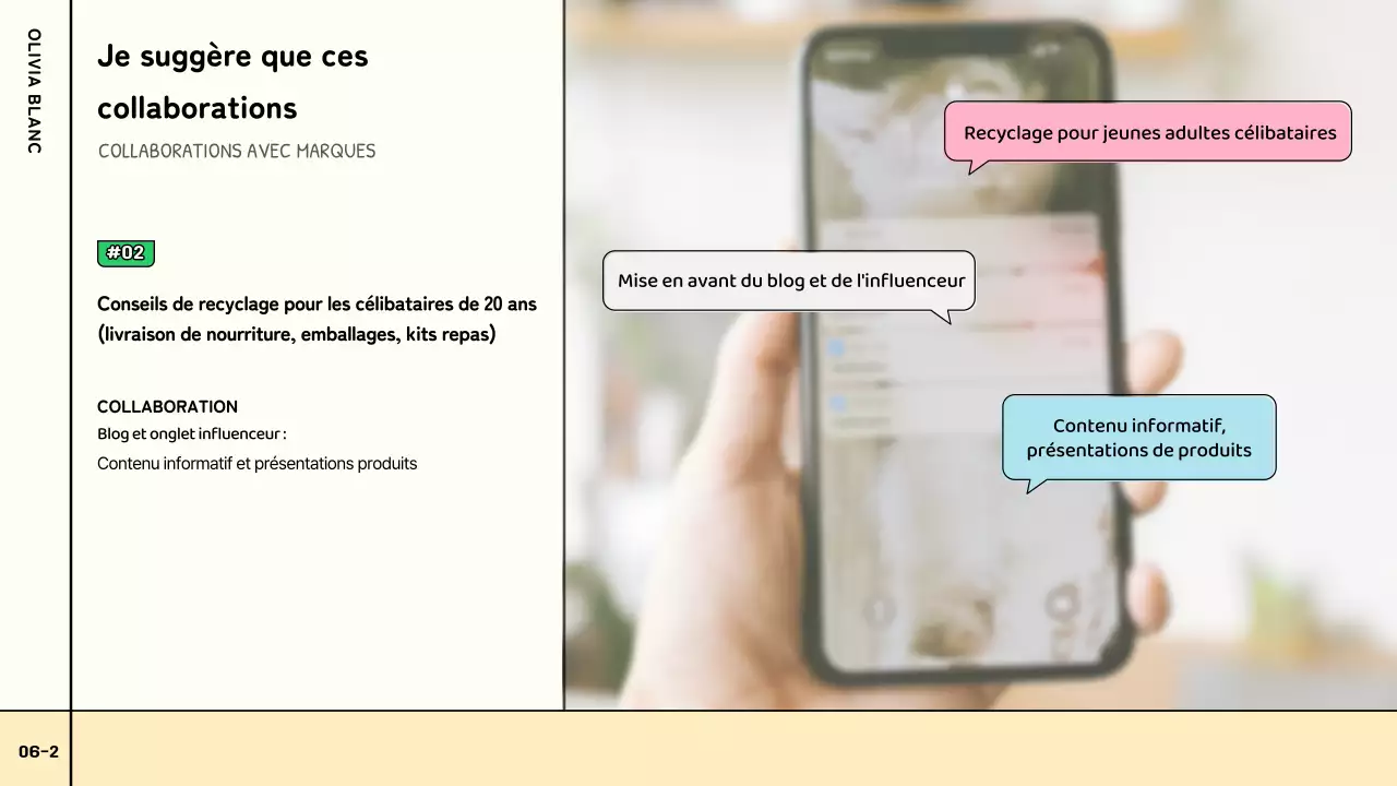 Une proposition de collaboration entre YouTubers, mignonne et colorée, en rose, vert et pastel.