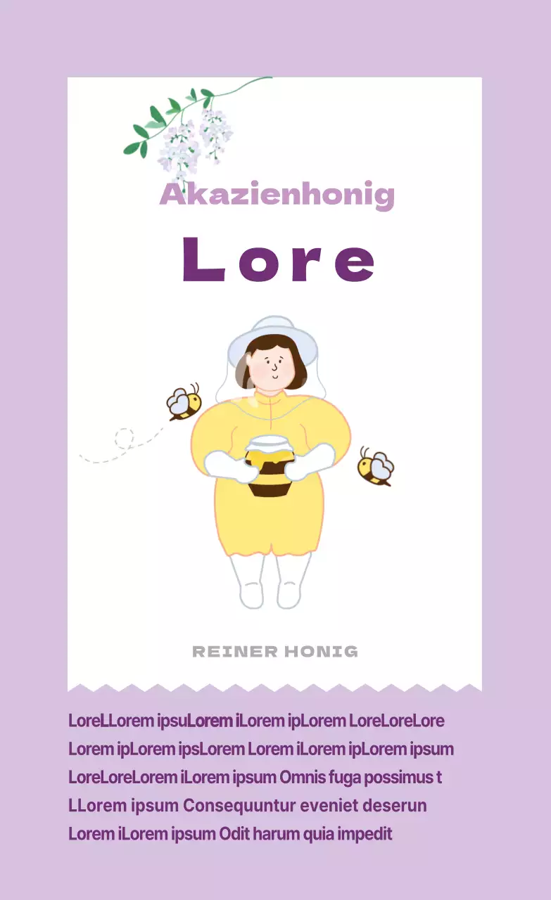 Vertikaler Aufkleber_Honig