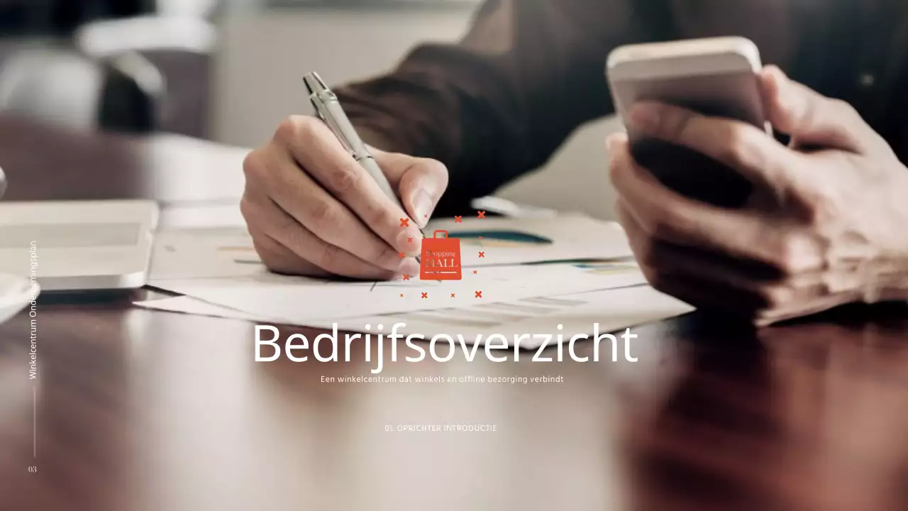 Eenvoudig en warm interieur in oranje en bruin Winkelcentrum business plan