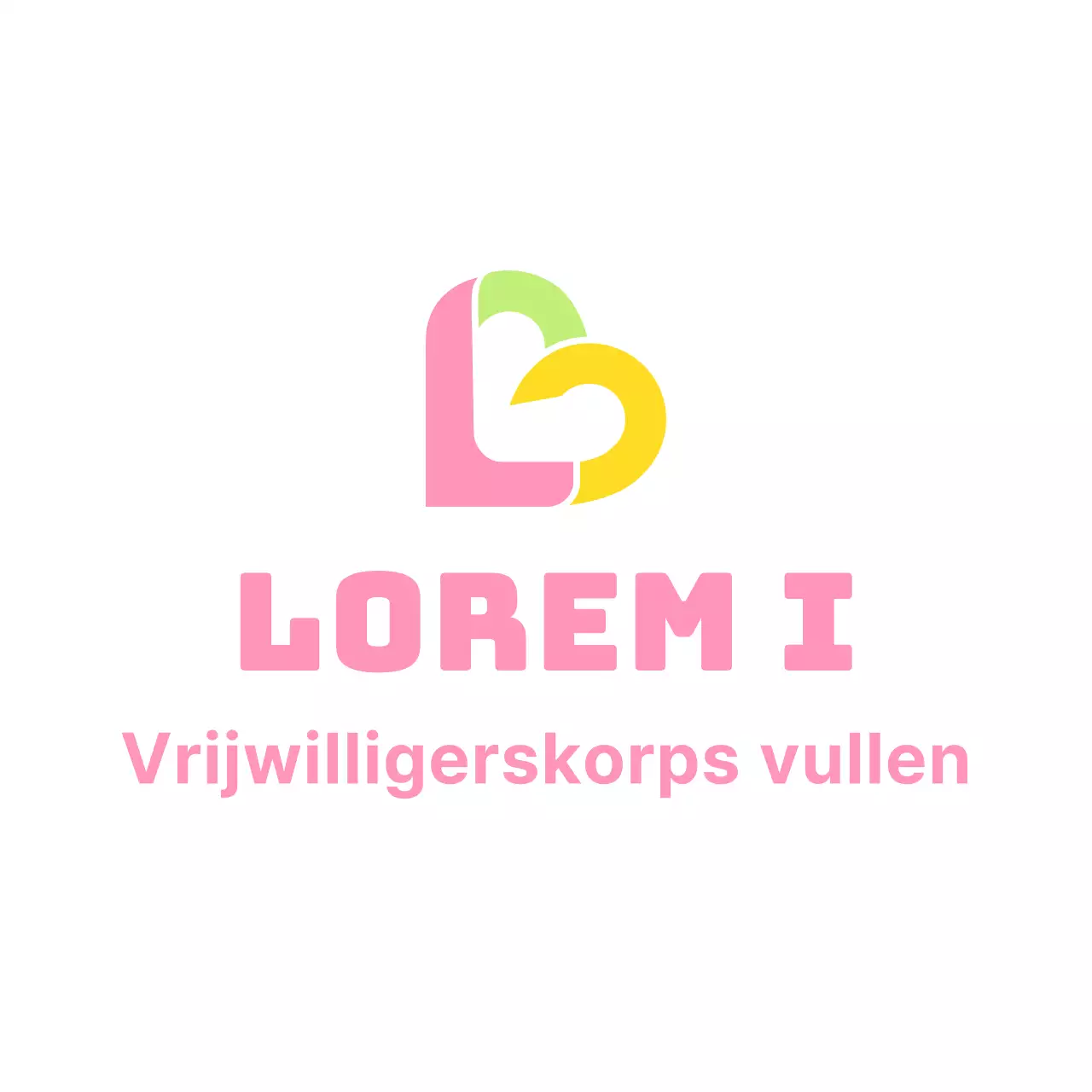 Roze vrijwilligersorganisatie logotitel