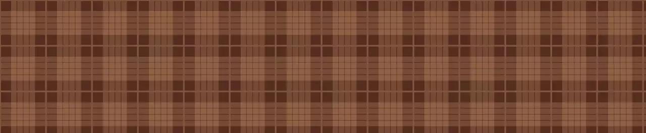 ライトブラウンとこげ茶のシンプルなスタイルのチェック柄のイラストパターン