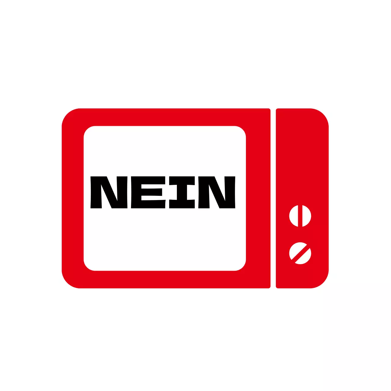 Intensives rotes Etikett für die Mikrowelle