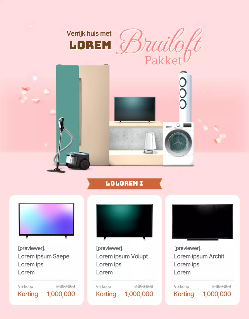 Roze en lichtbeige apparaten bruiloft arrangement