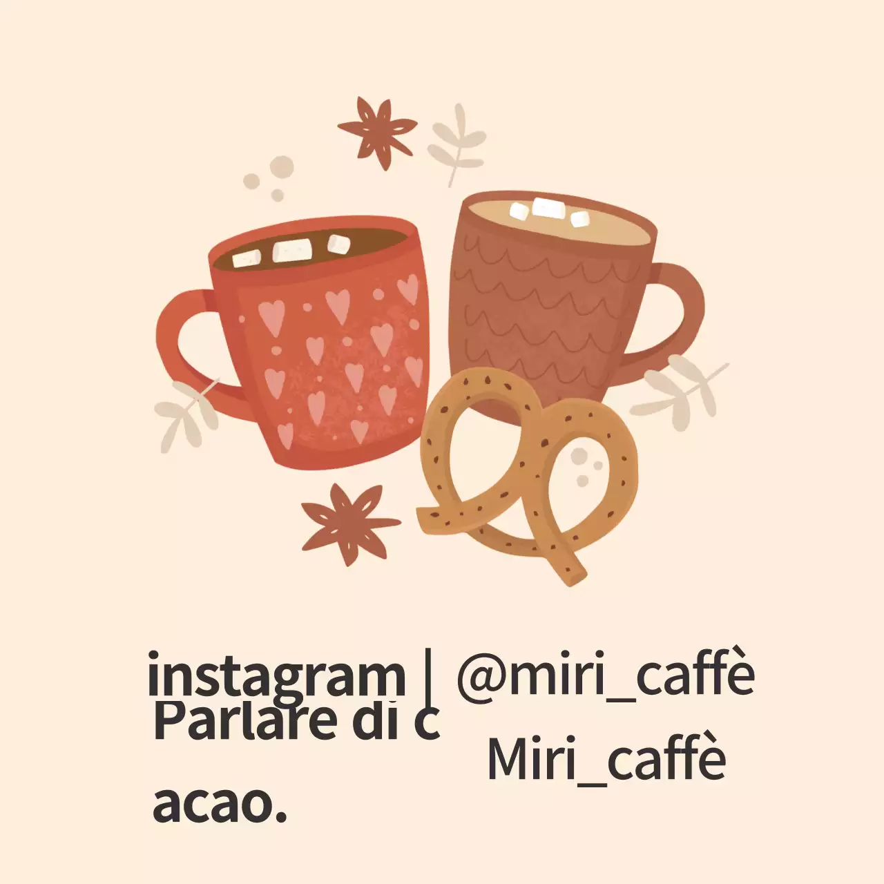 Etichetta da caffè illustrata vintage rosa chiaro