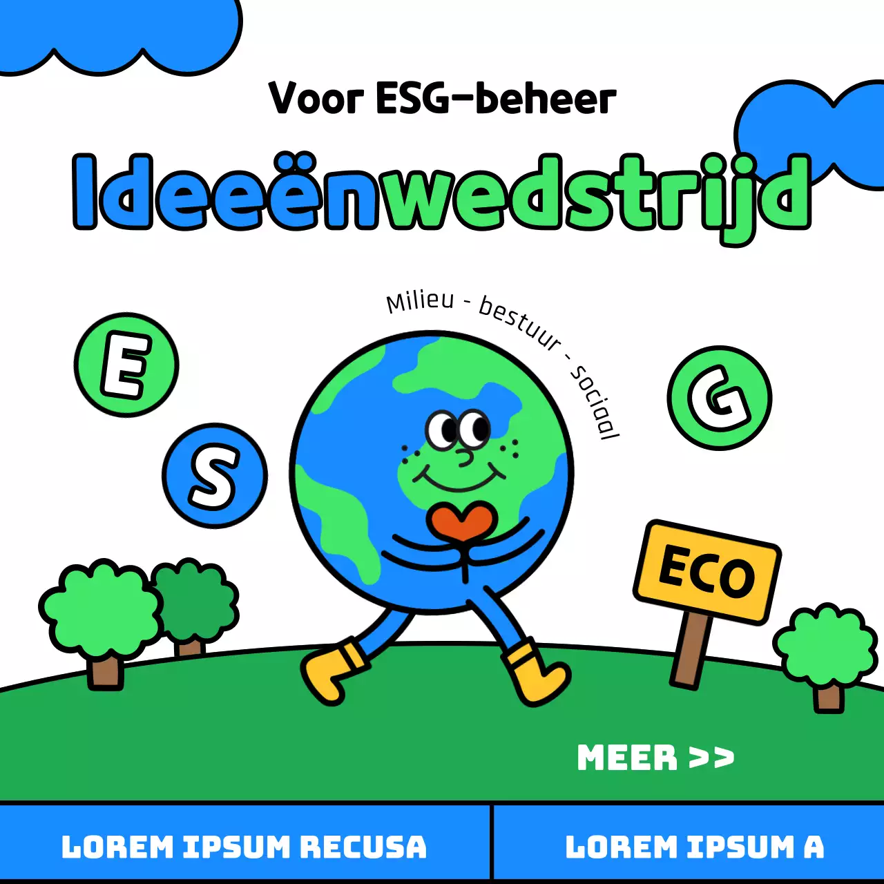 ESG Ideeënwedstrijd met een kitscherig blauwgroen tintje