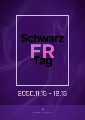 Schwarz-violette quadratische Black Friday Pop-ups