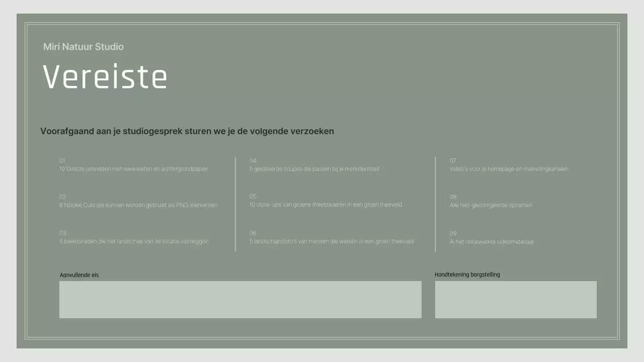 Cosmeticapresentatiebord met groen natuurthema