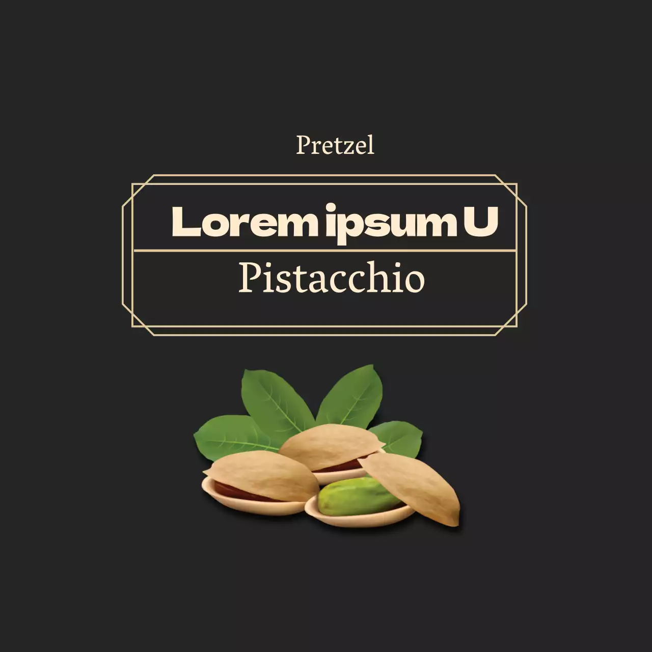 Cornice nera ordinata Noci di pistacchio