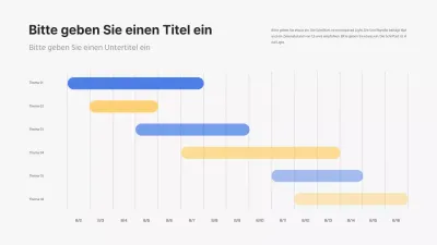 Sauberes konzeptionelles Gantt-Diagramm in Blau und Gelb