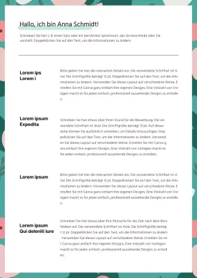 Türkis sauberes Anschreiben