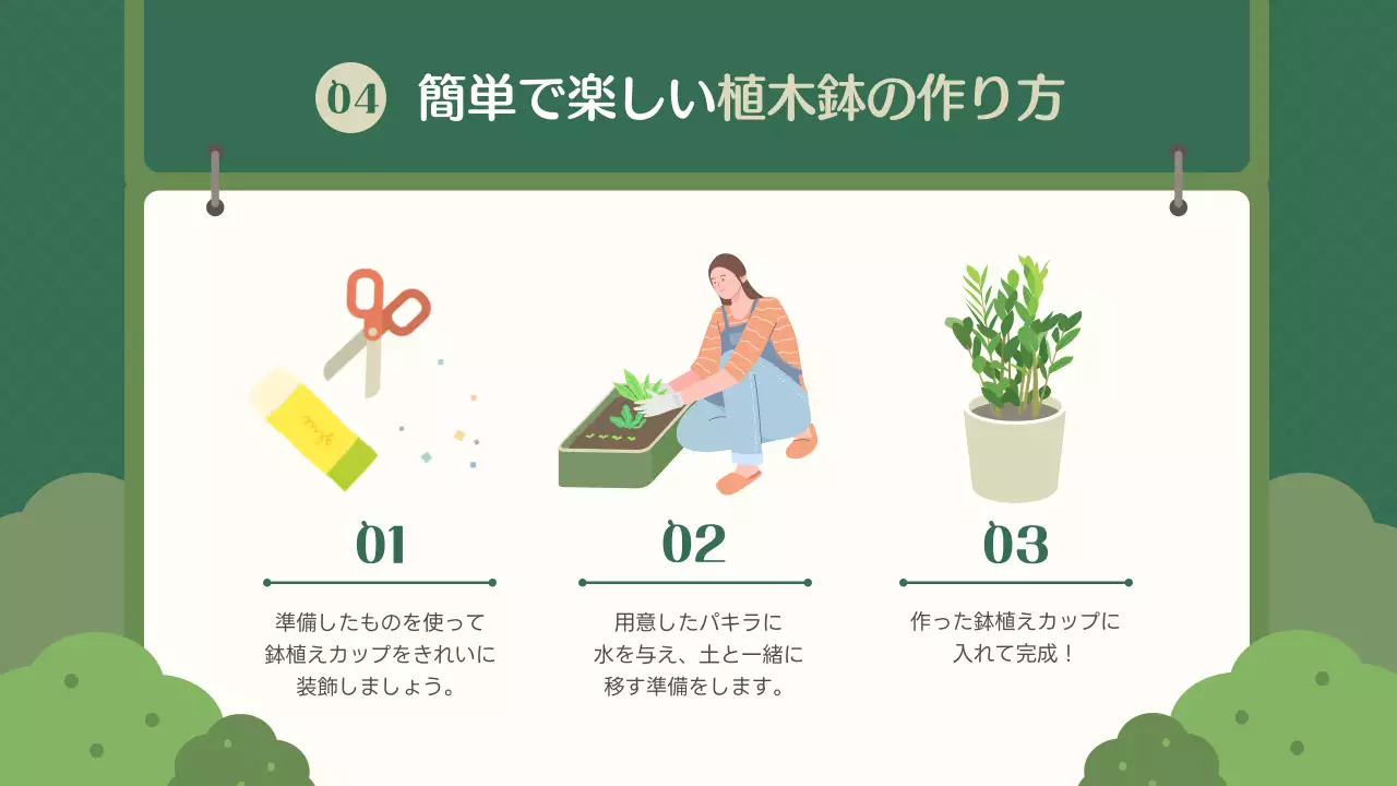 抽象的なスケッチブックコンセプトの鉢植えづくり