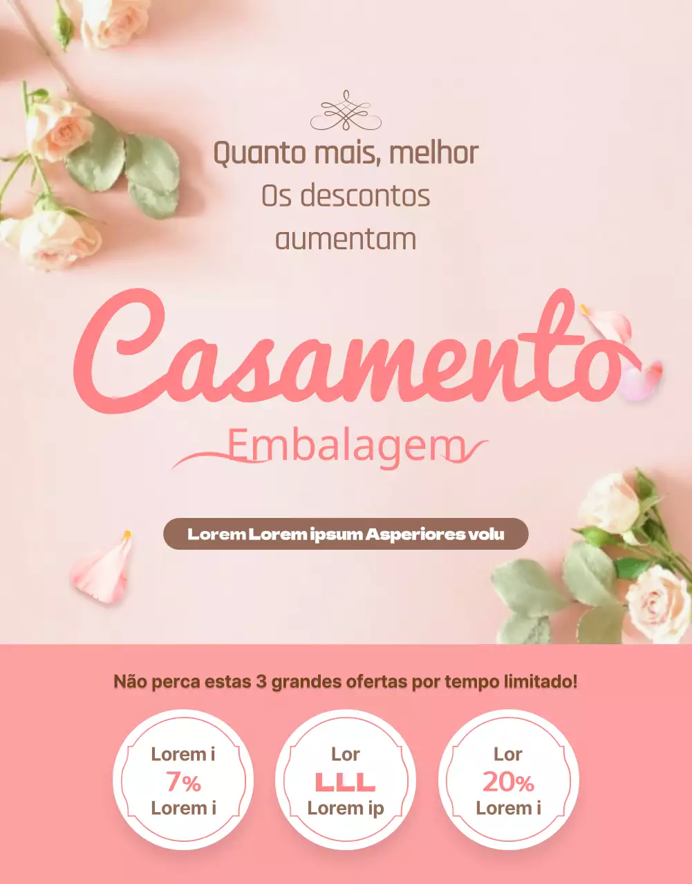 Pacote de casamento com electrodomésticos cor-de-rosa e bege claro