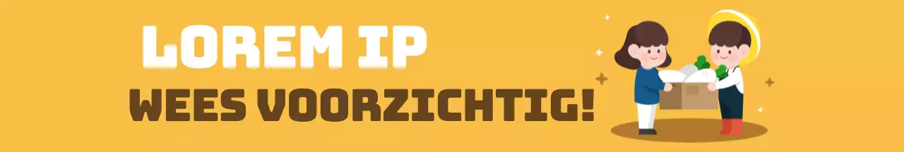 Oranje eenvoudige illustratie van levering van producten