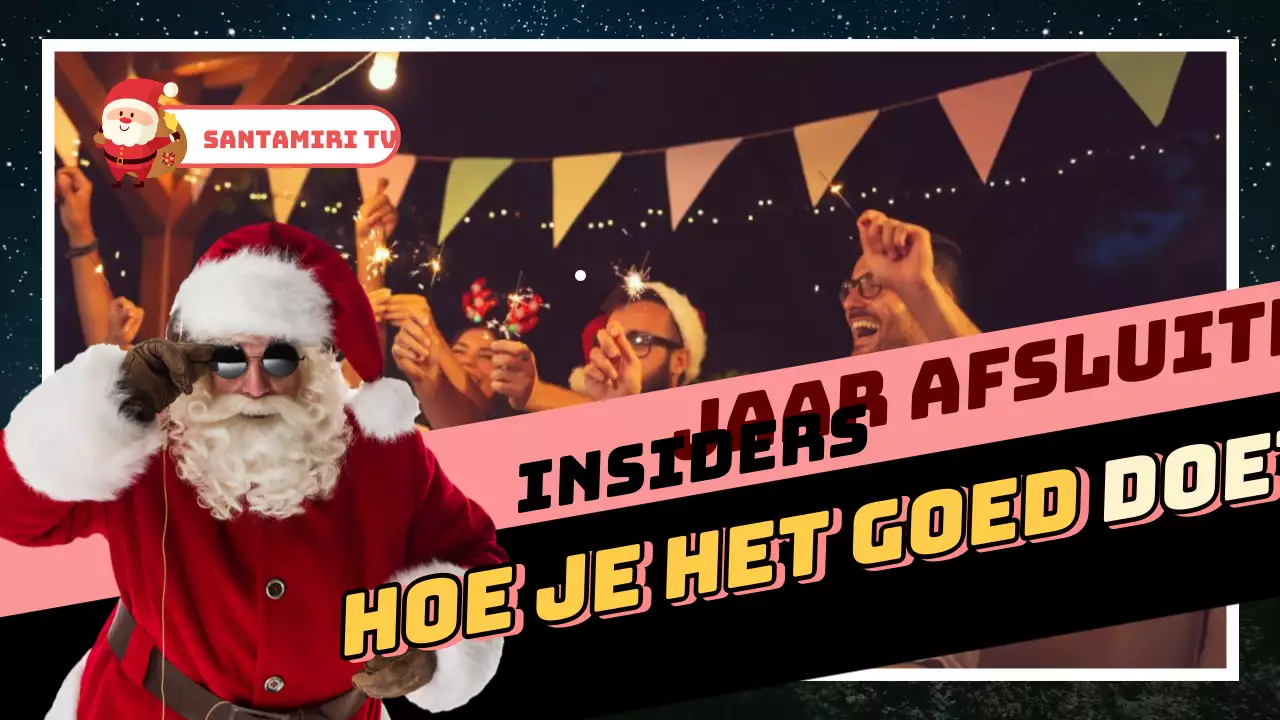 YouTube thumbnail met een feestelijke, veelkleurige, feestelijke uitstraling