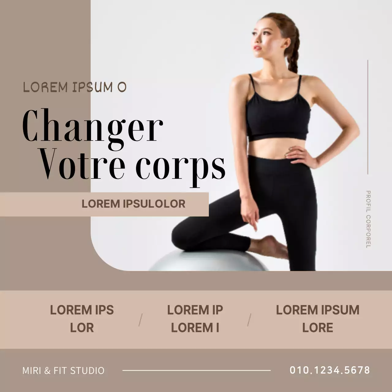 Beige Image simpleMettre l'accent sur le profil du corps